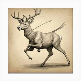 Deer With Bow And Arrow 1 Canvas Print