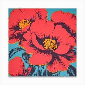 Poppy 2 Pop Art Illustration Square Canvas Print