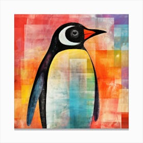 Maraclemente Penguin Painting Style Of Paul Klee Seamless Canvas Print