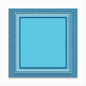 Blue Square Frame Canvas Print