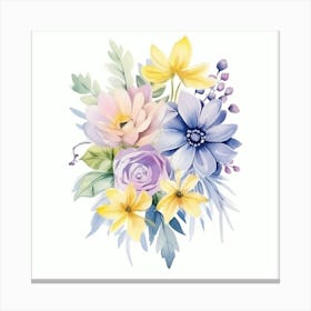 Watercolor Flowers Canvas Print