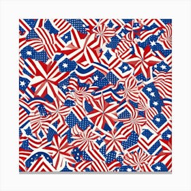 Patriotic Stars And Stripes Canvas Print