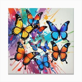 Butterflies On A Canvas Canvas Print