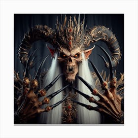 Demon With Claws Canvas Print
