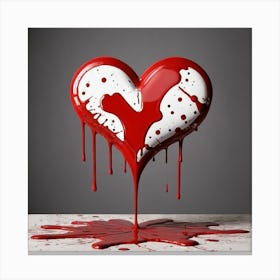 Bloody Heart Canvas Print