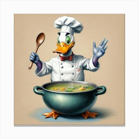 Chef Donald Duck Canvas Print