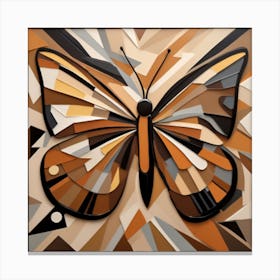 A Cubist Interpretation Of Butterflies In Flight Canvas Print