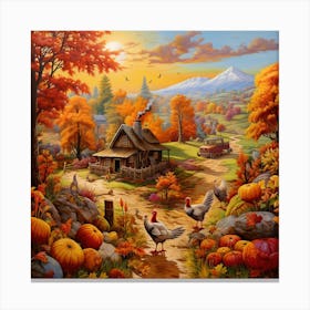 Autumn Farm Canvas Print