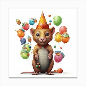 Birthday Rat 2 Canvas Print