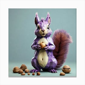 Purple Squirrel Canvas Print