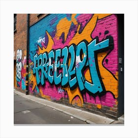 Brick Wall Stories: Street Art in Color Canvas Print