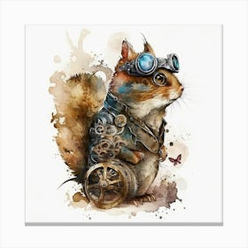 Steampunk Squirrel Canvas Print