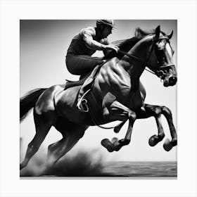 Jockey On Horseback Canvas Print