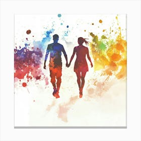 Couple Holding Hands 1 Canvas Print