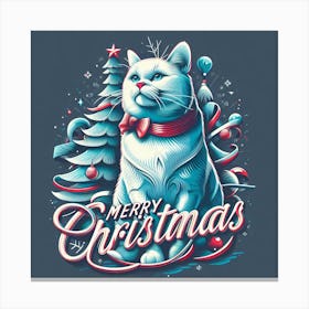 Merry Christmas Cat 4 Canvas Print
