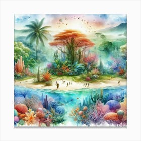 Tropical Island Canvas Print