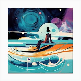 Buddha In Space Canvas Print