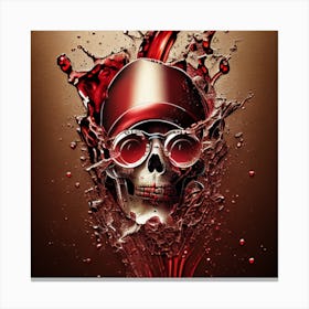Skull In Water Canvas Print