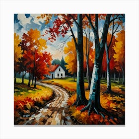 Autumn Road Canvas Print