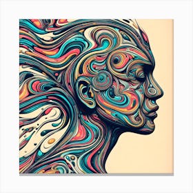 Abstract Portrait Of A Woman Canvas Print