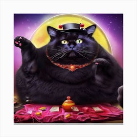 Cat With Magic Wand Canvas Print