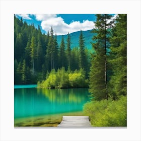 Lake In The Mountains 4 Canvas Print