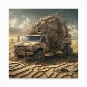Truck In The Desert 4 Canvas Print