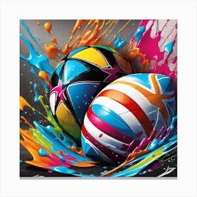 Soccer Balls Canvas Print