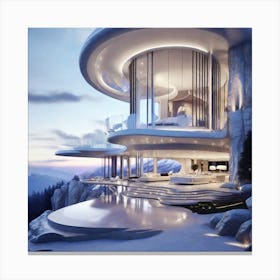 Leonardo Diffusion Xl Dream Open Mansion On A Mountain Photo A 0 Canvas Print