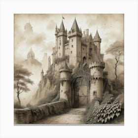 Castle In The Sky art Canvas Print