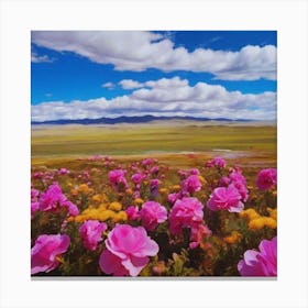 Tibetan beautiful Flowers 1 Canvas Print