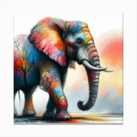Elephant Painting 2 Canvas Print