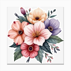 Bouquet Of Flowers Canvas Print