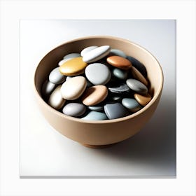 Pebbles In A Bowl 2 Canvas Print