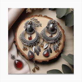 Earring Set Canvas Print