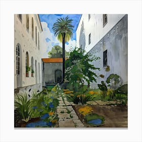 Courtyard Garden Canvas Print