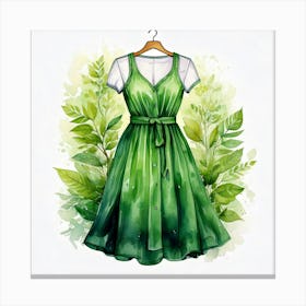 Firefly Eco Friendly Frock Design In Watercolor Illustration 79853 Canvas Print