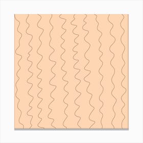 Wavy Lines Lines Pattern Wiggly Minimal Print Canvas Print