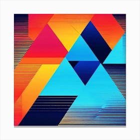 A Geometric Pattern With , Abstract Geometric Pattern Canvas Print