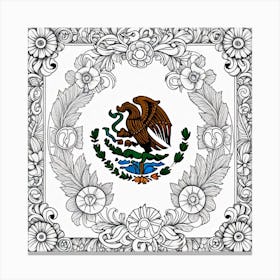 Mexican Coloring Flags (78) Canvas Print