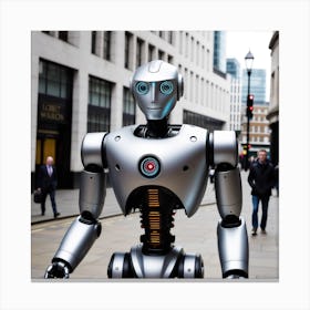 Robot In London 17 Canvas Print