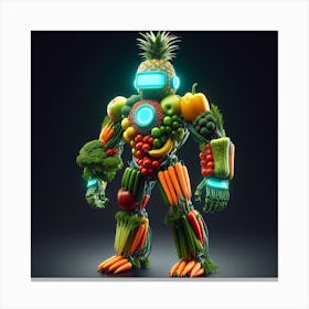 Robot of fruits Canvas Print