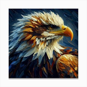Eagle Painting Impasto style Canvas Print