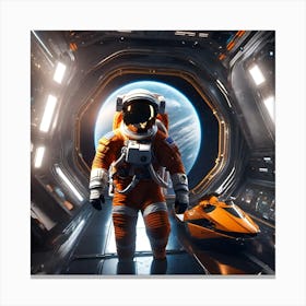 Astronaut In Space Canvas Print