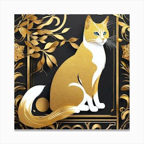 Gold Cat Canvas Print