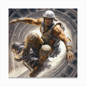 Spaceman In Space Canvas Print