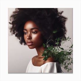 Fro, Pose & Plant Canvas Print