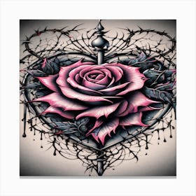 Heart Tattoo Designs 4 Canvas Print