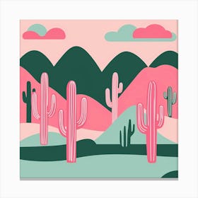 Cactus Landscape Canvas Print