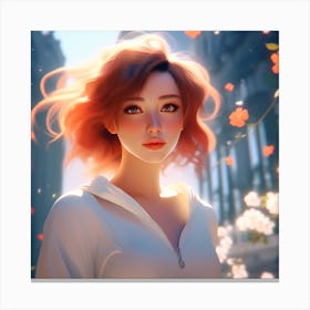Girl With Red Hair Canvas Print
